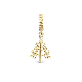 Christmas 2025 charm, Forgyldt Sølv-Charm til 4 mm Christina armbånd